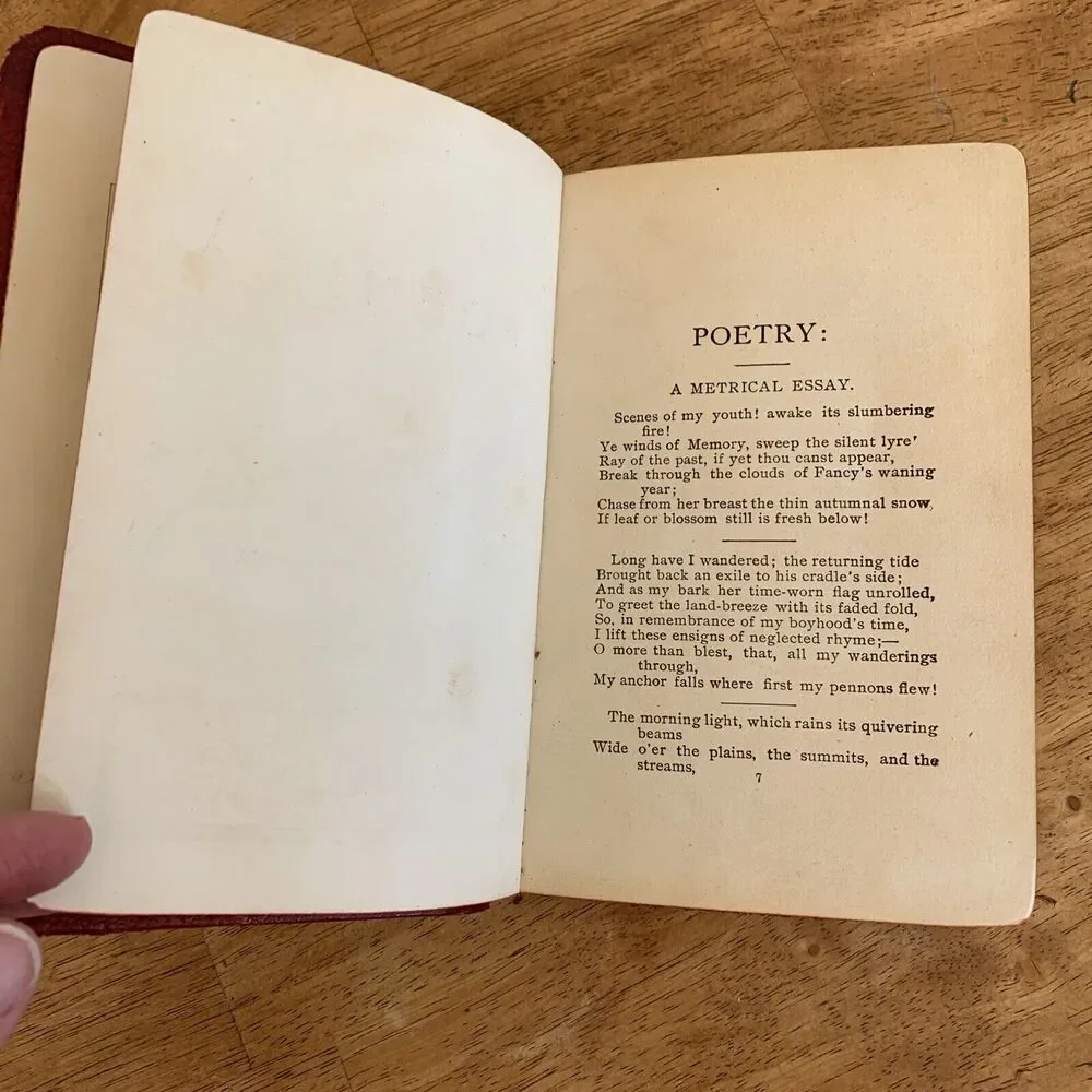 The Early Poems of Oliver Wendell Holmes POEMS Book Leather Cover W.B.‎ Conkey